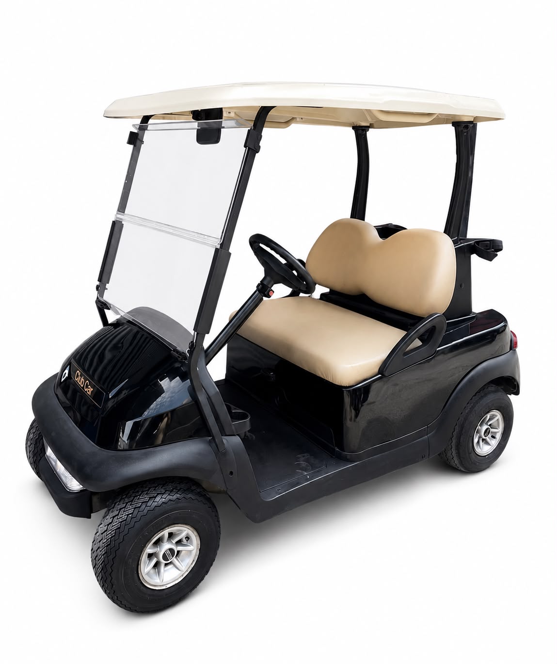 2 kişilik siyah golf arabası