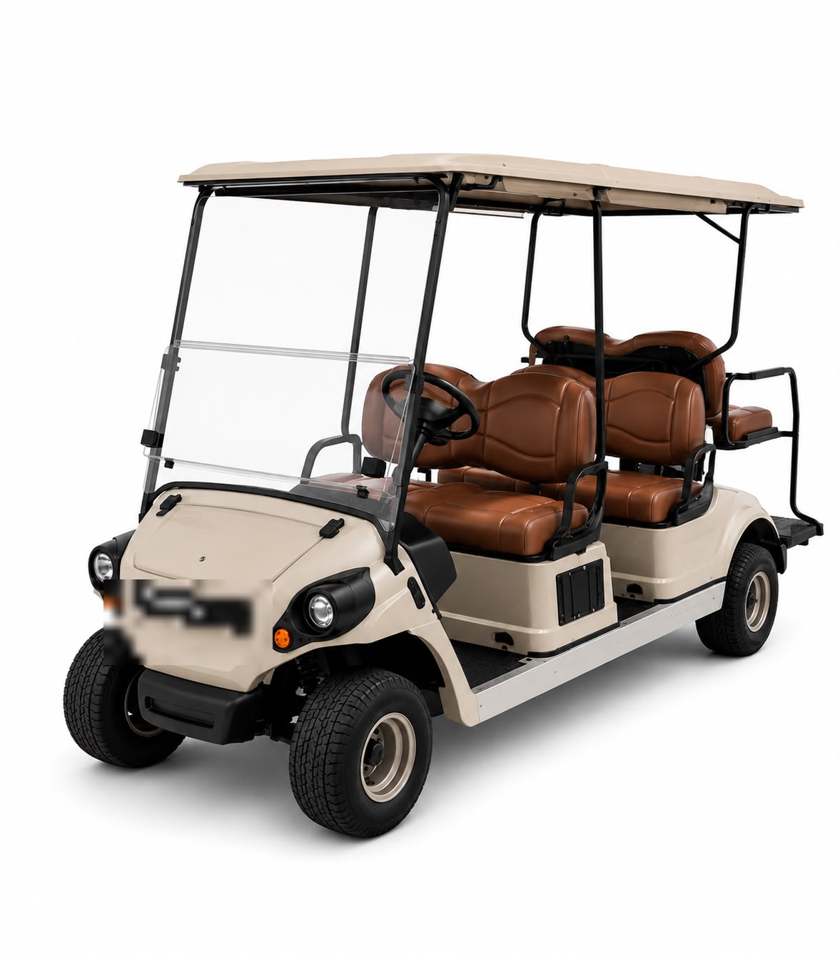 6 kişilik krem golf arabası